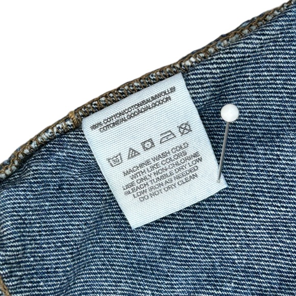 Free People High Low Cut Off Button Fly Denim Shorts Size 26 - Picture 9 of 9